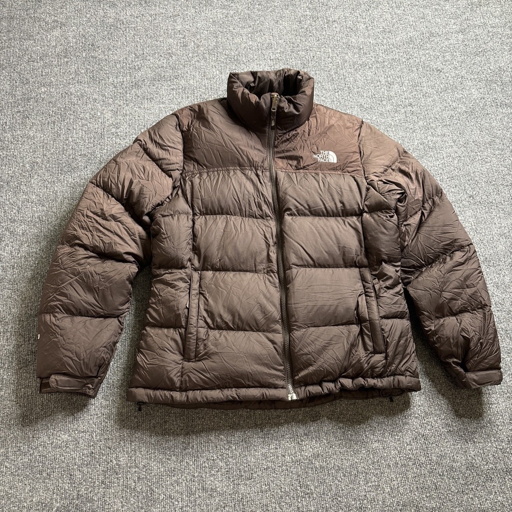 North Face Nuptse 700 Goose Down Jacket Women's XL Brown Puffer Coat 1996 Retro*